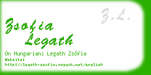 zsofia legath business card